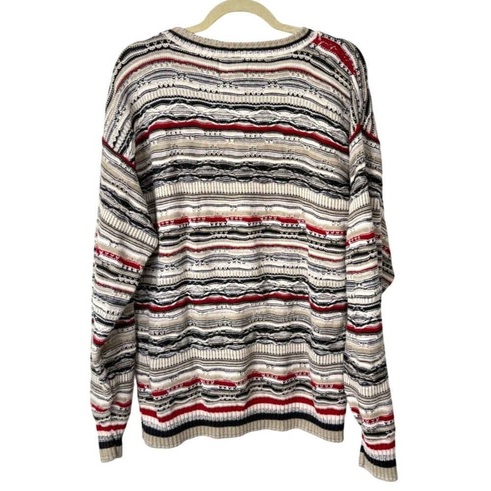 Jantzen Mens Size M Pullover Sweater Striped Multicolor Made In USA Vintage - Picture 2 of 5